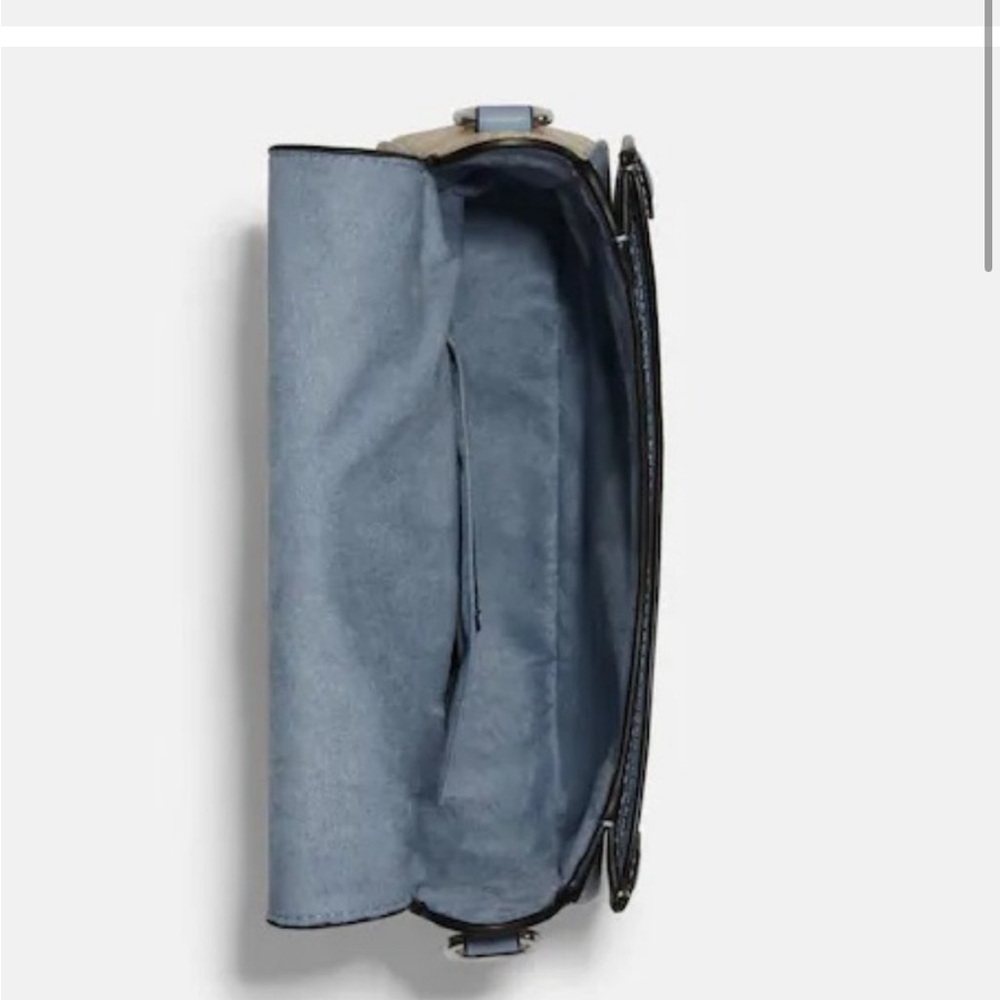 Coach Georgie Saddle Bag in Signature Canvas Blue - Picture 3 of 9